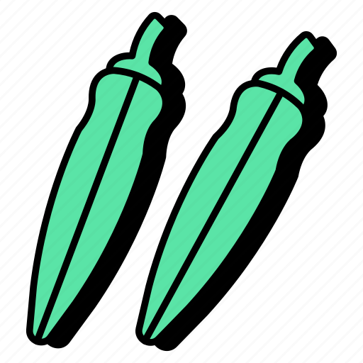 Vegetable, veggie, edible, eatable, ladyfinger icon - Download on Iconfinder