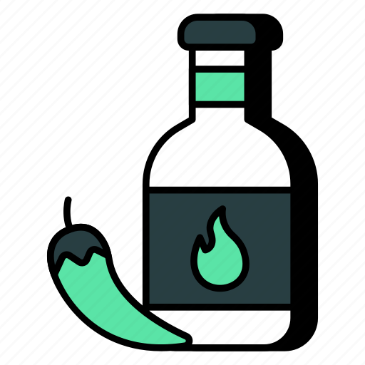 Sauce bottle, chili sauce, kitchenware, kitchen accessory, kitchen utensil icon - Download on Iconfinder