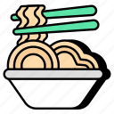noodles, pasta bowl, food bowl, edible, meal