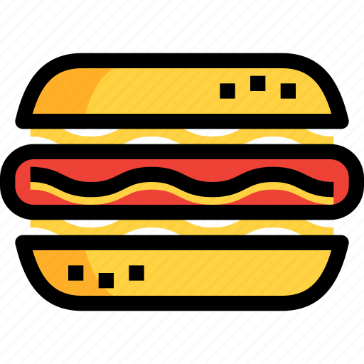 Bread, fast, food, sausage icon - Download on Iconfinder