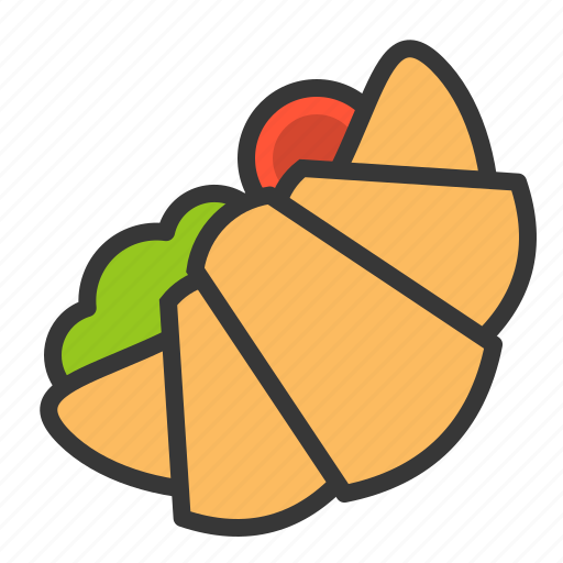 Fast food, food, junk food, sandwich, croissant sandwich icon - Download on Iconfinder