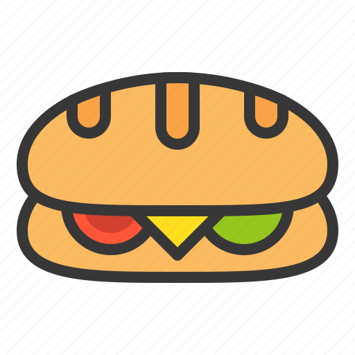 Fast food, food, hamburger, junk food, sandwich icon - Download on Iconfinder