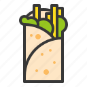 burrito, fast food, food, junk food, mexican food, sandwich, shawarma
