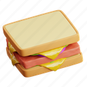 sandwich, fast, junk, menu, pack, rendering, plastic, soda, american 