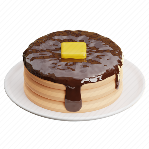 Pancake, fast, junk, menu, pack, rendering, plastic 3D illustration - Download on Iconfinder