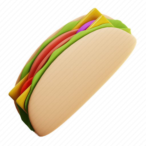 Taco, fast, junk, menu, pack, rendering, plastic 3D illustration - Download on Iconfinder