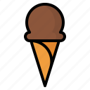 cone, cream, ice, sweet