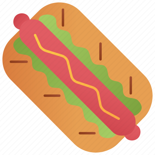 Bun, hotdog, ketchup, mustard, sausage icon - Download on Iconfinder