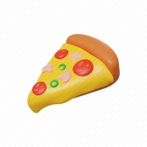 Pizza, slice, fast food, cheese, eat, restaurant 3D illustration - Download on Iconfinder