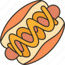 hotdog, sausage, food, lunch, tasty