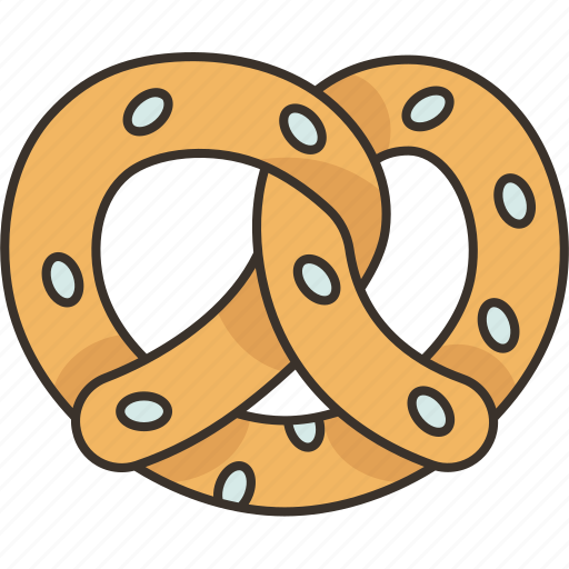 Pretzel, salted, snack, bakery, pastry icon - Download on Iconfinder