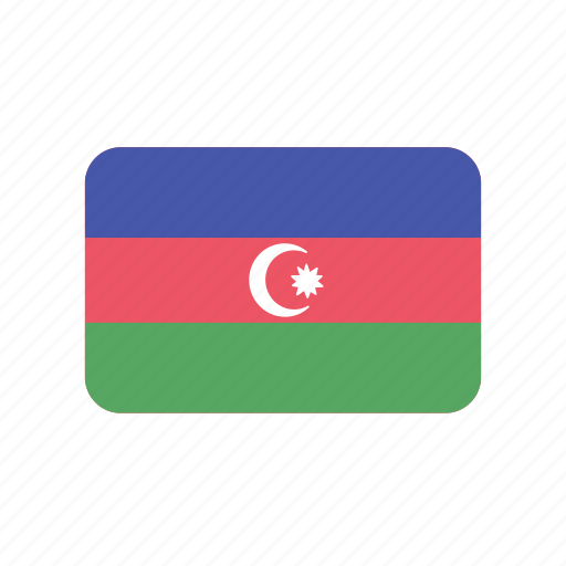 Azerbaijan, flag, nation, moon icon - Download on Iconfinder