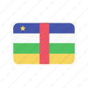 central, african, republic, star, flags