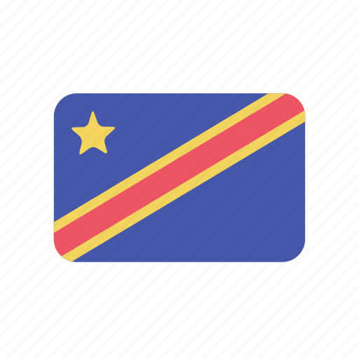 Congo, democratic, flag, star icon - Download on Iconfinder