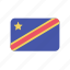 congo, democratic, flag, star 