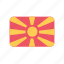 macedonia, flag, sun 