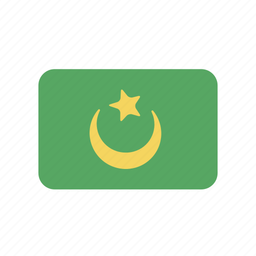 Mauritania, flag, moon, star icon - Download on Iconfinder