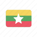 myanmar, flag