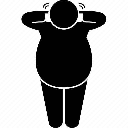 Fat, man, refuse, stubborn icon - Download on Iconfinder