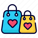 shopping bag, bag, love, heart, sopping