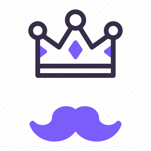 Crown, father, king, moustache, prince, monarch icon - Download on Iconfinder