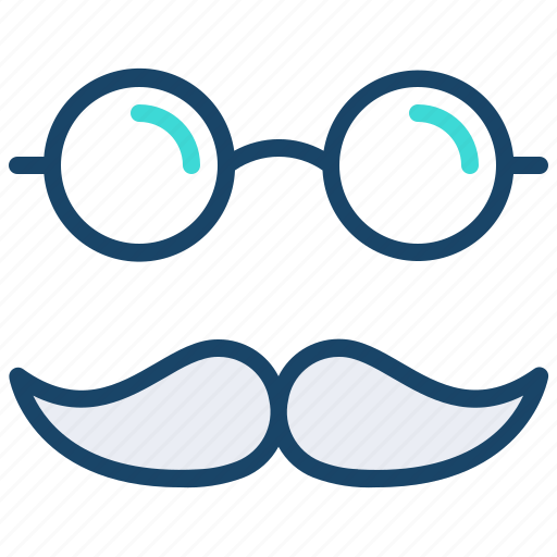 Eyeglasses, eyewear, mustache, spectacles icon - Download on Iconfinder