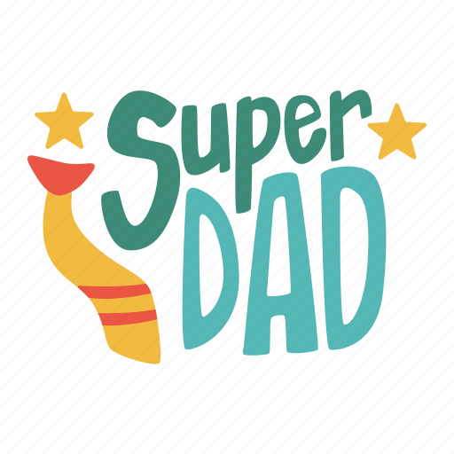 Super dad, greeting, dad, tie, father’s day, father, celebration sticker - Download on Iconfinder