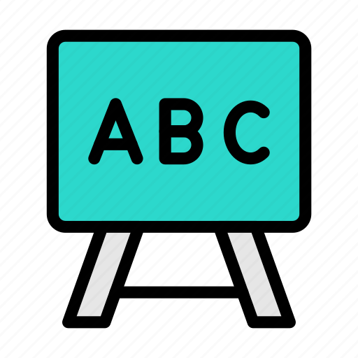 Abc, blackboard, teaching, classroom, education icon - Download on Iconfinder