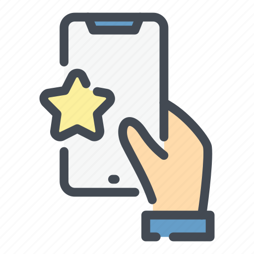 Mobile, phone, hand, star, best, favorite icon - Download on Iconfinder