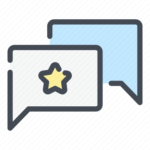 Chat, message, star, best, rating, feedback icon - Download on Iconfinder