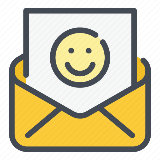 Mail, email, message, positive, happy, face, letter icon - Download on Iconfinder