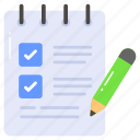 notepad, edit, opinion, positive, feedback, tasklist, writing