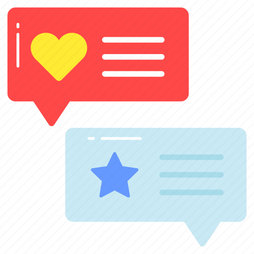 Chatting, rating, feedback, comments, reviews, star, like icon - Download on Iconfinder