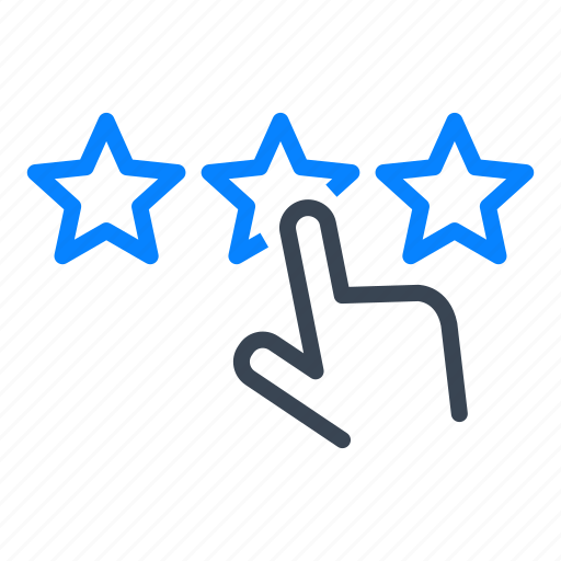 Rating, review, feedback, ranking, stars, hand icon - Download on Iconfinder