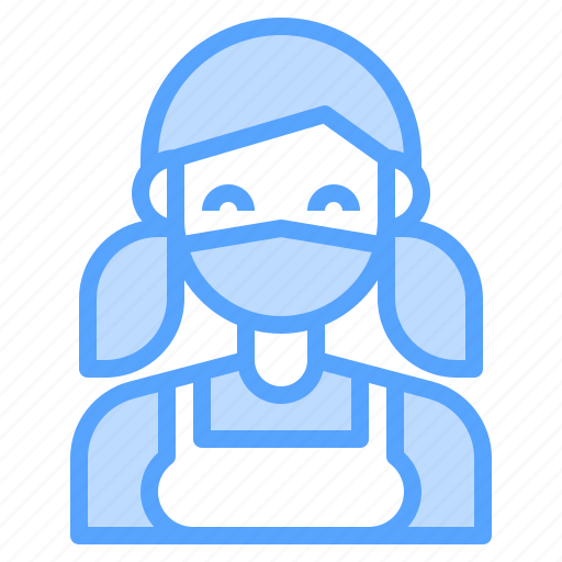 Woman, girl, mask, avatar, prevention icon - Download on Iconfinder