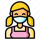 avatar, prevention, mask, girl, woman