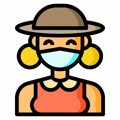 Avatar, woman, mask, girl, healthcare icon - Download on Iconfinder
