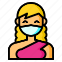 avatar, prevention, mask, girl, woman