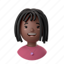 avatars, accounts, female, woman, people, person, african, curly, necklace