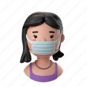 avatars, accounts, woman, female, person, people, short, hair, face, mask, earring, necklace, top 