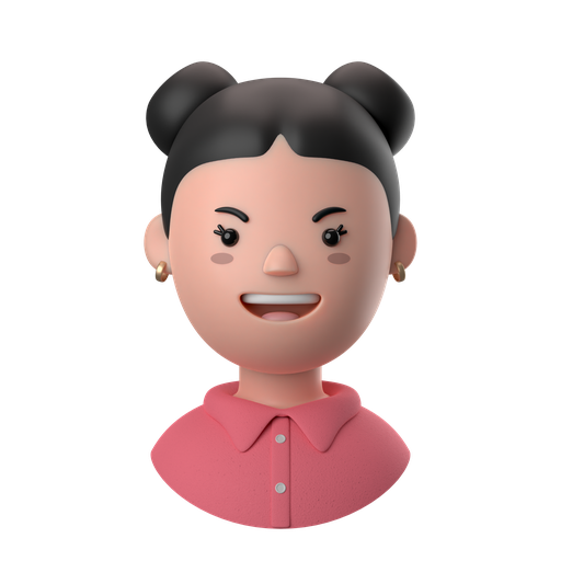 Avatars, accounts, female, woman, people, person, buns 3D illustration - Free download