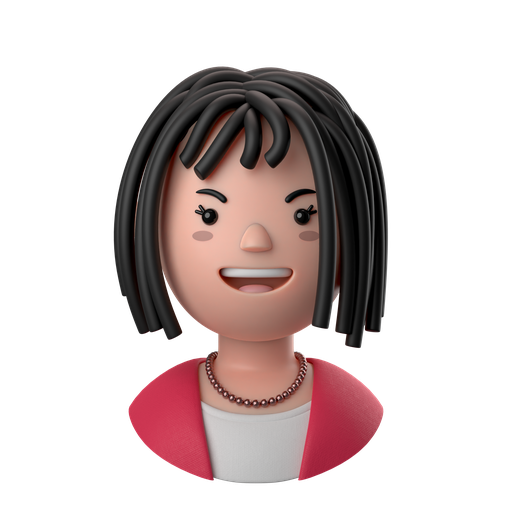 Avatars, accounts, female, woman, people, person, curly 3D illustration - Free download