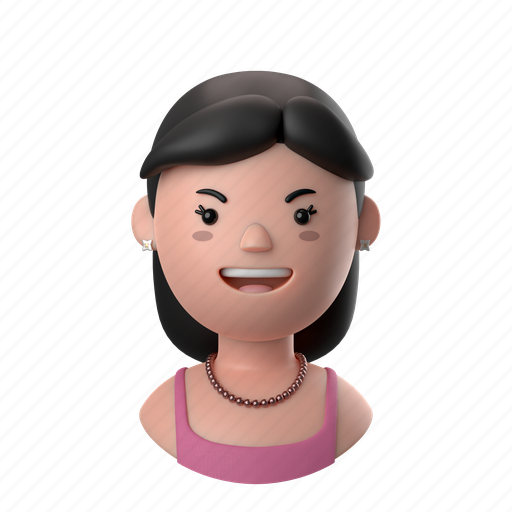 Avatars, accounts, female, woman, people, person, pearl 3D illustration - Download on Iconfinder