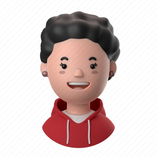 Avatars, accounts, female, woman, person, people, short 3D illustration - Download on Iconfinder