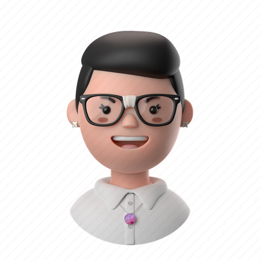 Avatars, accounts, woman, female, person, people, broken 3D illustration - Download on Iconfinder