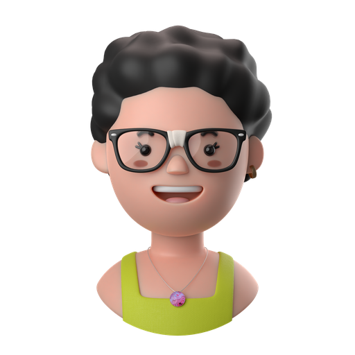 Avatars, accounts, woman, female, person, people, curly 3D illustration - Free download