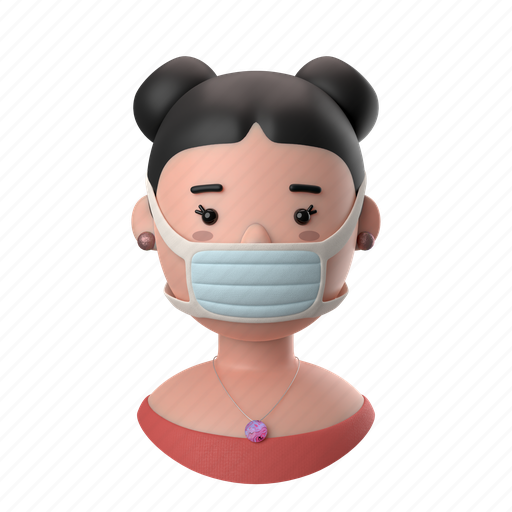 Avatars, accounts, woman, female, person, people, face 3D illustration - Download on Iconfinder