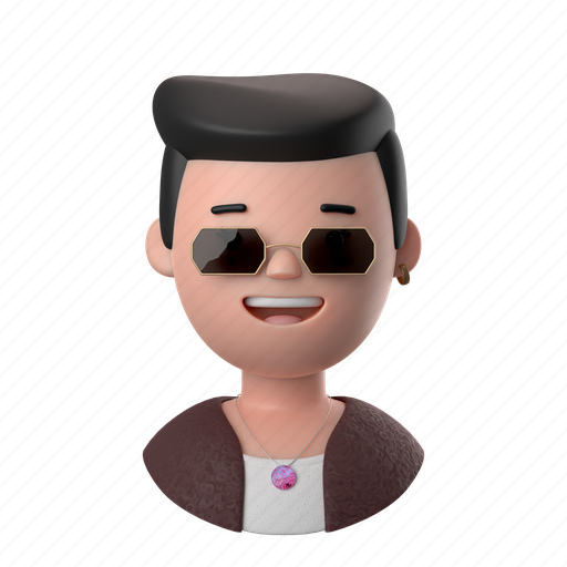 Avatars, accounts, woman, female, person, people, sunglasses 3D illustration - Download on Iconfinder