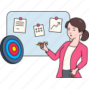 female, entrepreneur, focus, on, target, business 