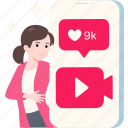 female, entrepreneur, upload, video, promote, product, feedback, social media